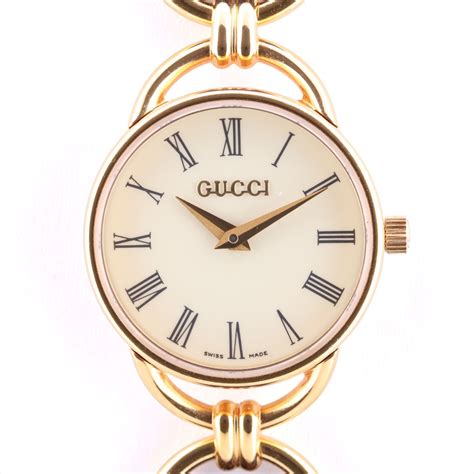 gucci 6000.2.l|Authentic Gucci 6000.2.l Women's Watch Quartz Ivory Dial .